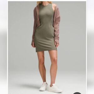 Lululemon Ribbed Softstreme Tank Dress Olive Green 4